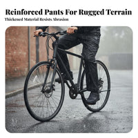 Double Layer Design Cycling Rain Trousers Windproof Breathable Waterproof Pants Wear-Resistant for Cyclists, Rainy Weather, Camping, Fishing
