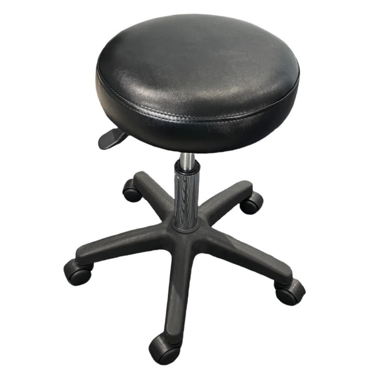 Height Adjustable Swivel Stool Stitched Border Home Seating Oil Resistant