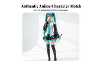 Virtual Singer Uniform striking Teal trims Multi-Piece Anime Suit for Carnival