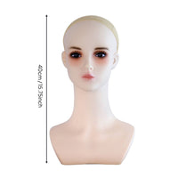 Wig Display Head Smooth Finish Hairpiece Head Mannequin Material for Salon