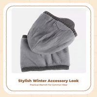 Knit Cap, Warm Hat, Neck Scarf Set, Winter