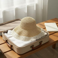 Wide Brim Straw Hat Lightweight Summer Accessory Breathable for Outdoor