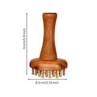 Brass Massage Scraping Use Wooden Massage Brush Easy to Clean
