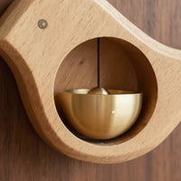 Entry Door Notification Bell Solid Wood Craft Stick-on Shopkeeper's Bell