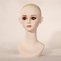 Mesh Cap Hairpiece Display Head Mannequin Head Bust Skin-Tone-Toned