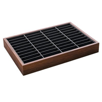 40-Slot Bracelet Tray Walnut Finish Bracelet Organizer Tray Organized Storage