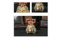 Telephone Jewelry Box Enameled Telephone Trinket Box Compact for Dresser