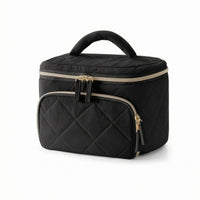 Double Layer Jewelry Case Portable Handle Double-Layer Jewelry Bag Zipper Closure