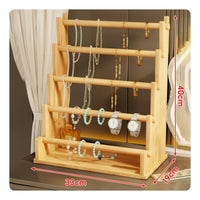 Sturdy Wood Construction Wooden Bracelet Display Rack Accessible Design Wooden Jewelry Stand Multi-Functional for Dressing Table, Bedroom