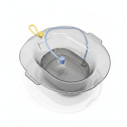 Sitz Bath with Flusher Toilet-Mounted Sitz Bath Basin Translucent