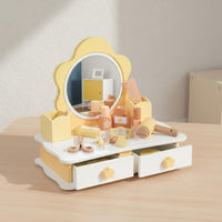 Flower Vanity Table Early Learning Toy Makeup Vanity Educational for Nursery