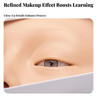Simulated Skin Texture Makeup Practice Board Realistic 3D Design Silicone Makeup Practice Face Easy to Clean for Beginners, Students