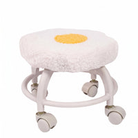 Cloud Stool Curved Legs Rolling Stool Compact