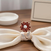 Carnation Brooch Mother's Day Gift Pearl Flower Brooch Hand-Applied Enamel