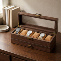 Watch and Jewelry Box Pull-out Drawer Double-Layer Watch Box Dust Protection