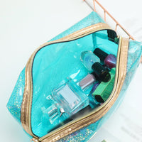 Transparent PVC Makeup Bag Easy to Clean Transparent PVC Travel Pouch for Trip