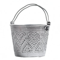 Embossed Ice Container Textured Aluminum Ice Container Swing Handle