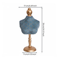 Velvet Necklace Bust Luxury Look Necklace Bust Holder Decorative Velvet Jewelry Display for Countertop