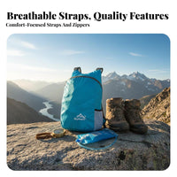 Outdoor Foldable Backpack, Lightweight Skin Pack, Water-Resistant, Large Capacity, Adjustable Straps, Unisex