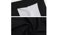 Black Zip-Front Swim Set Split Design Long Sleeve Rash Guard Swimsuit Athletic Cut Swim Shorts Set Minimal for Women, Swimming, Snorkeling, Surfing