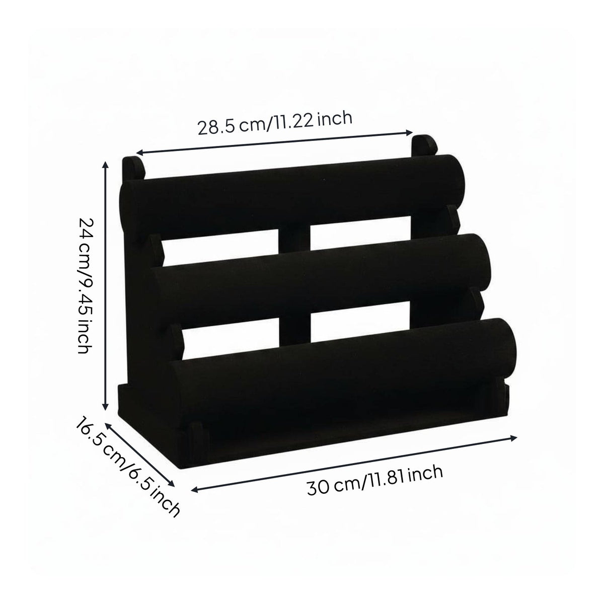 3 Tier Bracelet Display Stand Detachable Rods Scrunchie Display Holder