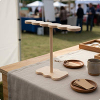 Wooden Headband Stand Multi-Purpose Wooden Bracelet Display Stand Space-Saving