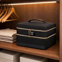 Double-Layer Storage Bag's Top Handle Lockable Storage Bag Portable First Supply Organizer