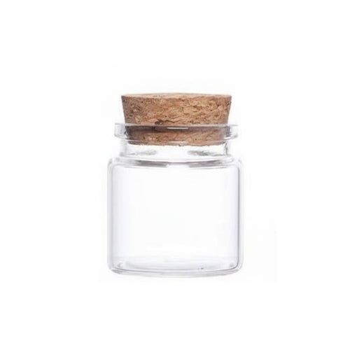 Gold Bean Storage Bottle Miniature Size Mini Glass Bottle Small Glass Container Reusable Mini Cork Plug Vials for Presentation