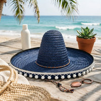 Mexican Straw Hat Colorful Sombrero Hat Lightweight for Halloween, Vacation