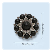 Pearl Rhinestone Flower Button Elegant Aesthetic Pearl Flower Button Korean
