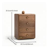 Jewelry Organizer with Drawers Wooden Jewelry Cabinet Compact for Dressing Table