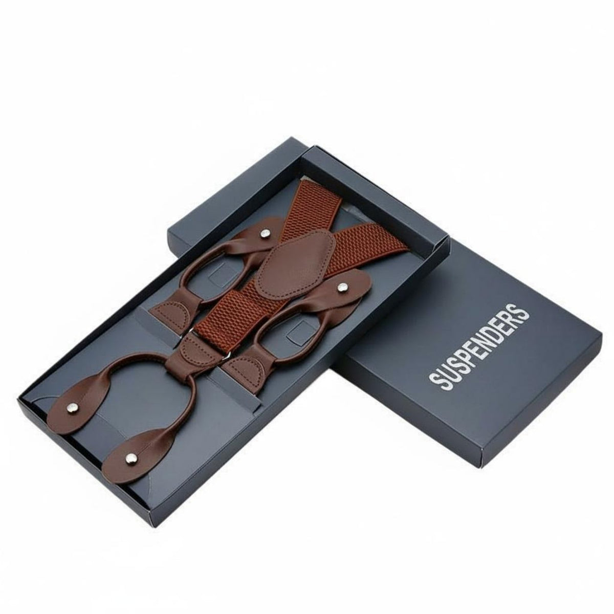 Elastic Button-on Braces Gift Box Included Clothing Accessory Heavy Duty for Men