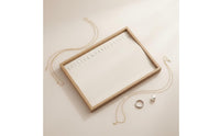 Jewelry Display Tray Sturdy Construction Wood Grain Jewelry Organizer