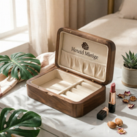 Jewelry Box with Hinged Lid Divided Wooden Jewelry Box Decorative for Women