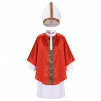 Robe and Cape Costume Patterned Trim Clergy Costume Outfit Pageant for Children