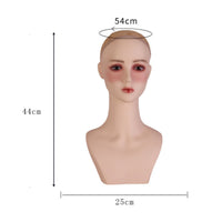 Hairpiece Display Head Smooth Surface Hairpiece Display Bust PVC