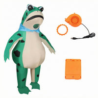 Inflatable Frog Costume Battery-Powered Frog Cosplay Suit Funny for Party