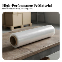 Black Pallet Stretch Wrap High Elasticity Black Stretch Wrap Sturdy Duty Wrapping Film Puncture Resistant Plastic Packing Roll