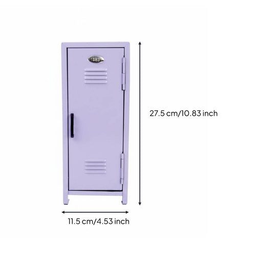 Cosmetic Storage Cabinet Compact Size Mini Metal Locker Decorative for Dorm Room