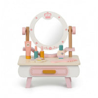 Play Vanity with Mirror Realistic Toddler Vanity Set Easy to Assemble for Girls