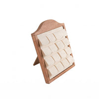 Earring Display Rack Folded Tabs Wooden Earring Stand Curved Top