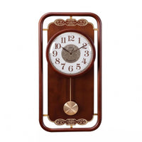 Wooden Pendulum Wall Clock Solid Wood Chinese Vintage Wall Clock