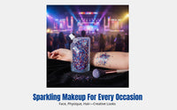 Makeup Glow Gel, Party, Face Skin Hair, No Glue, Shiny Sequins