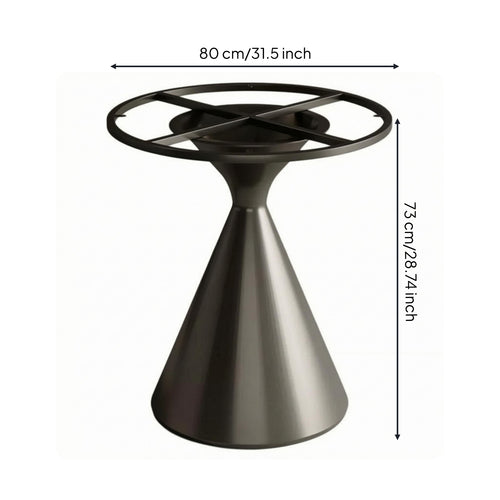 Carbon Steel Pedestal Table Base Crossed Support Supports Dining Table Base Silver-Toned Finish Furniture Hardware 73 Cm Tall