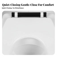 Toilet Seat with Cover Non-Slip gentle-close Seat and Lid Quick quick-release for Hotel