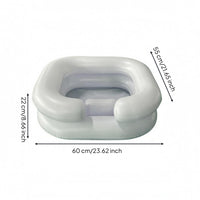 Inflatable Shampoo Basin Rectangular Bedside Shampoo Basin Comfortable Neck Support Portable Hair Washing Sink