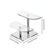 Multi-Tier Display Stand Space Saving Acrylic Display Riser Long-Lasting