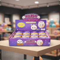 12 Pieces Glitter Squishy Dumpling Sensory Squishy Dumpling Toy Mess Without