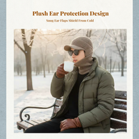 Winter Cap, Thick Knit Hat, Unisex, Ear Cover, Warm