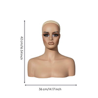 Mannequin Head with Shoulders PVC Shoulder Mannequin Head for Shop Window, Salon